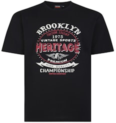 Espionage Heritage Print T-Shirt Black